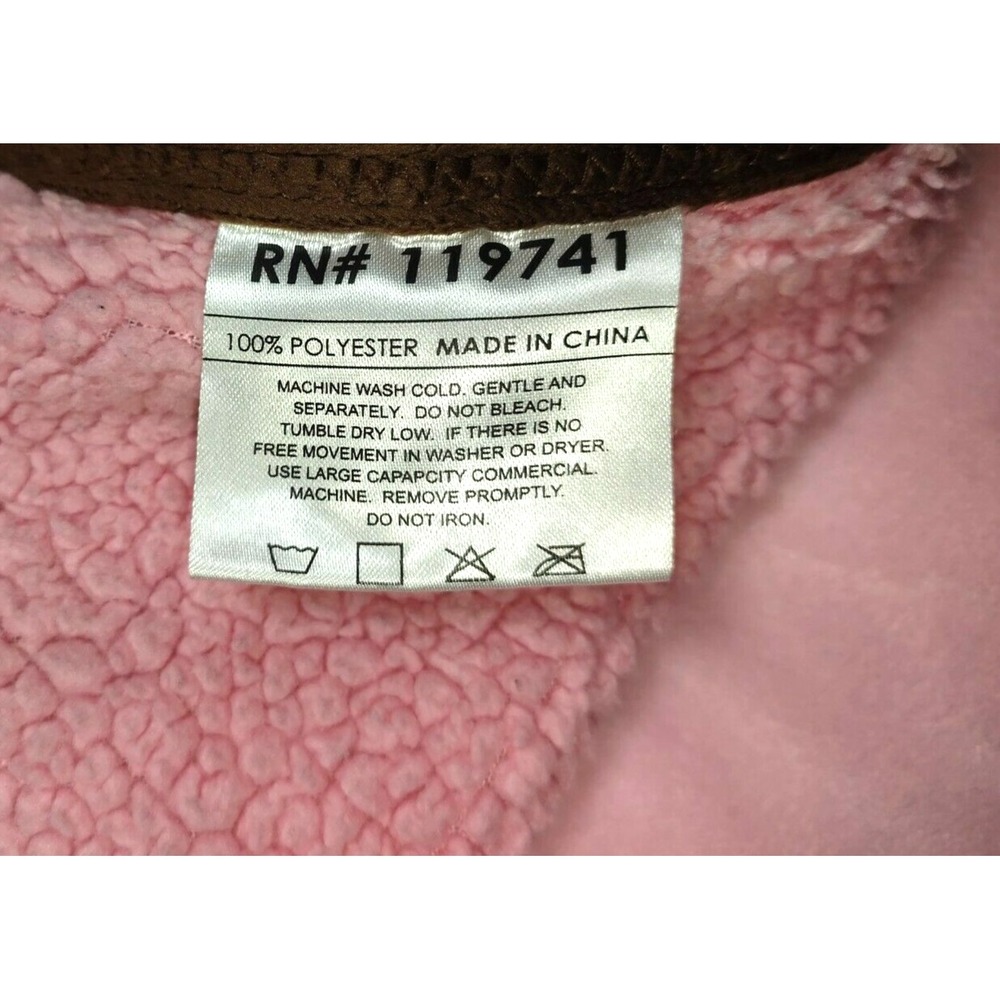 SL Home Fashions 119741 Pink Elephant Brown‎ Trim Baby Girl Blanket Sherpa Heart - Picture 3 of 3